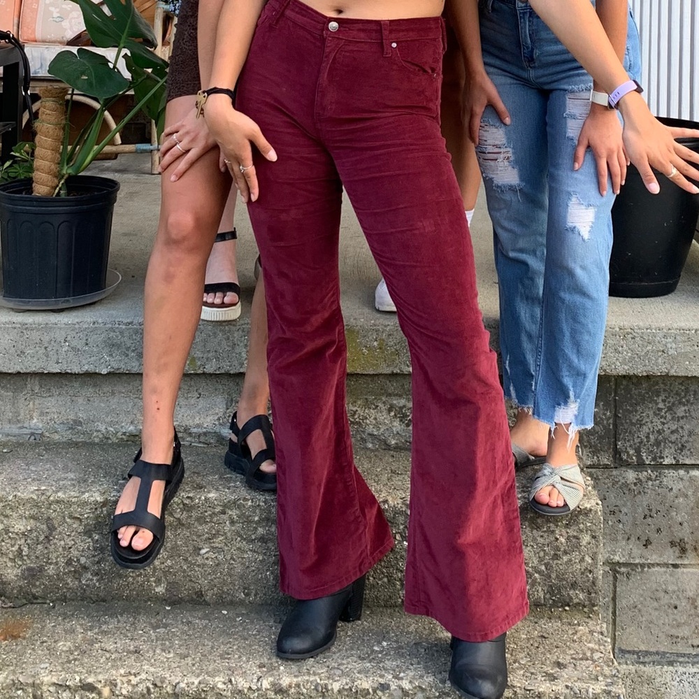 Super cute & fun altar’d state maroon flare pants